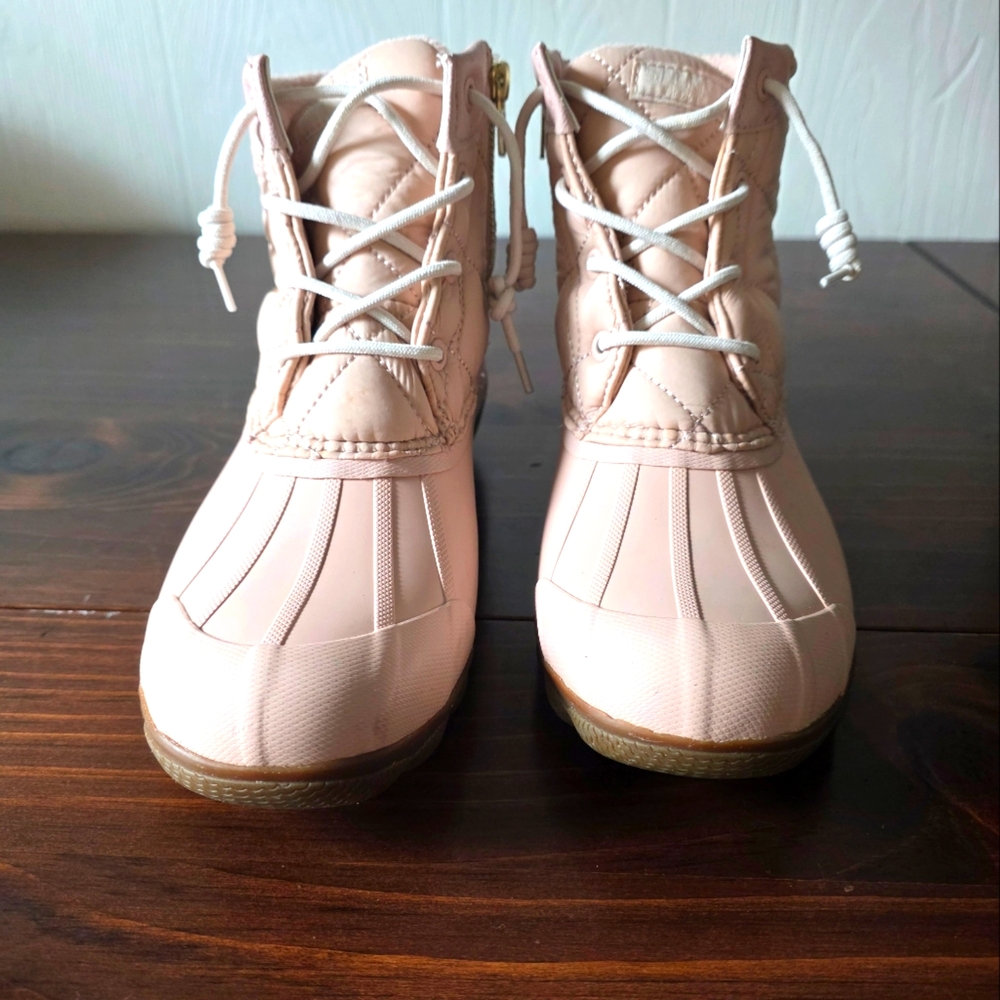 Sperry Syren Quilt Duck Boots - Blush - Women's Size 8M